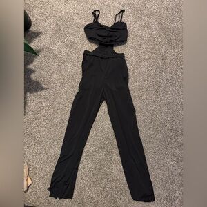 Weissman Black Cutout Dance Jumpsuit